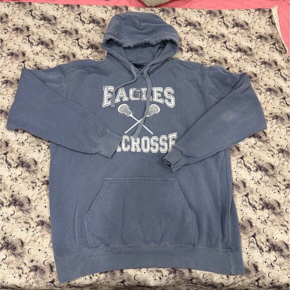 cobalt blue, comfort colors, size large lacrosse sweatshirt - Picture 1 of 5